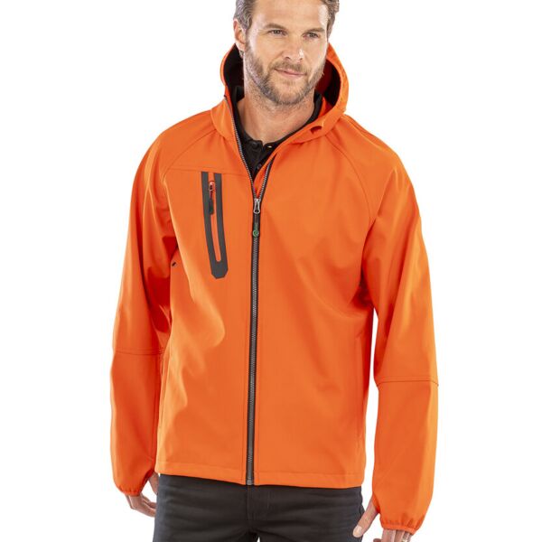 3-layer recycled printable casual hooded softshell Thumbnail